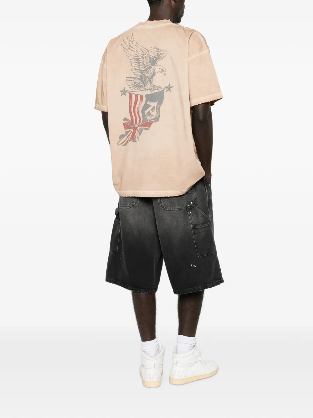 Represent T-shirt met grafische print Beige