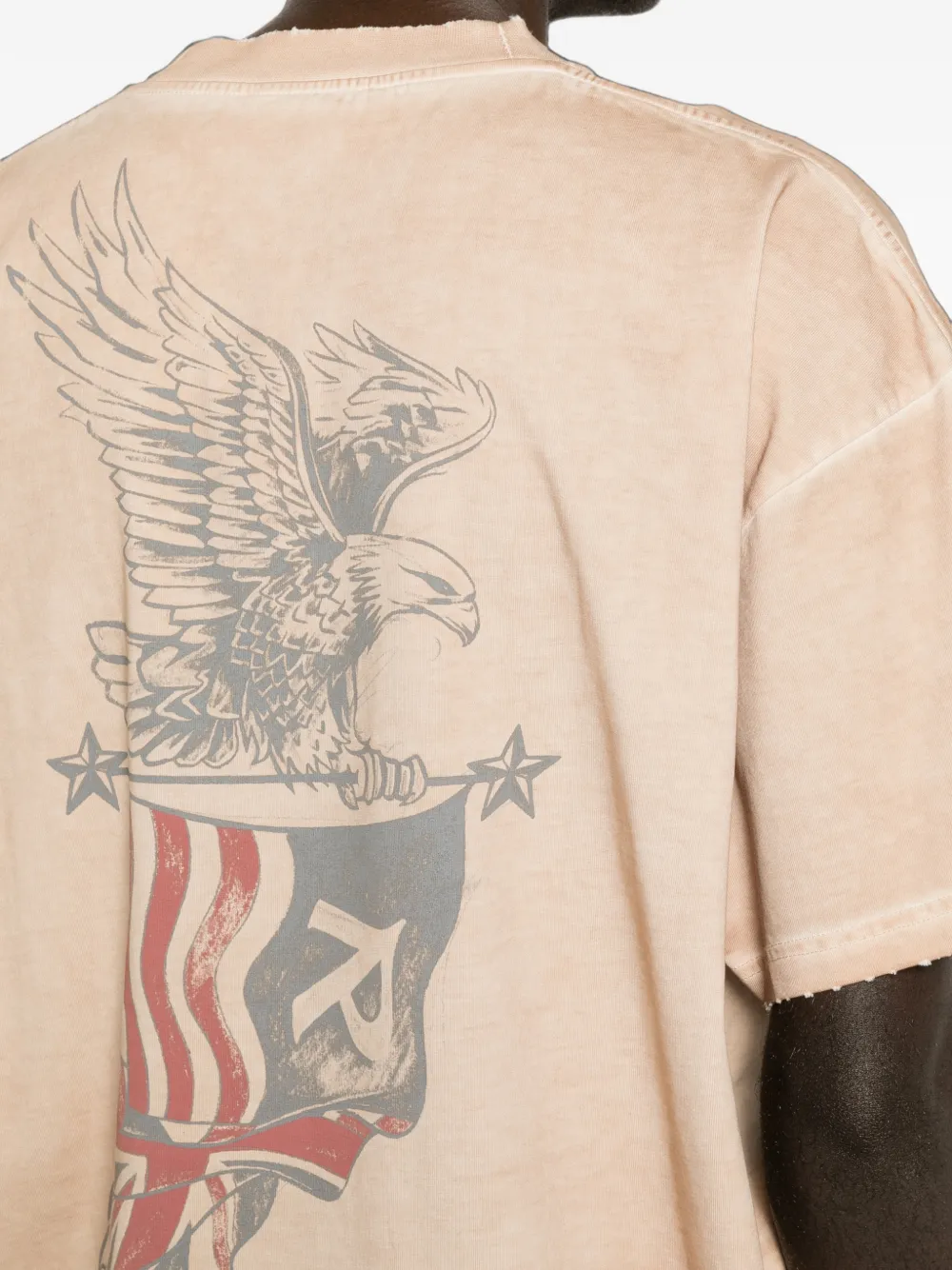 Represent T-shirt met grafische print Beige