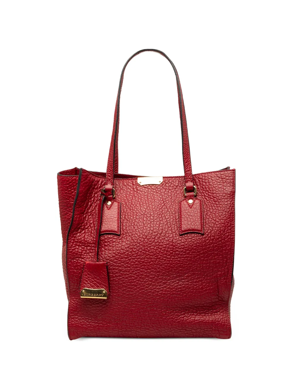 Burberry Pre-Owned 2000-2017 Grained Calfskin Heritage Woodbury tote bag - Rosso