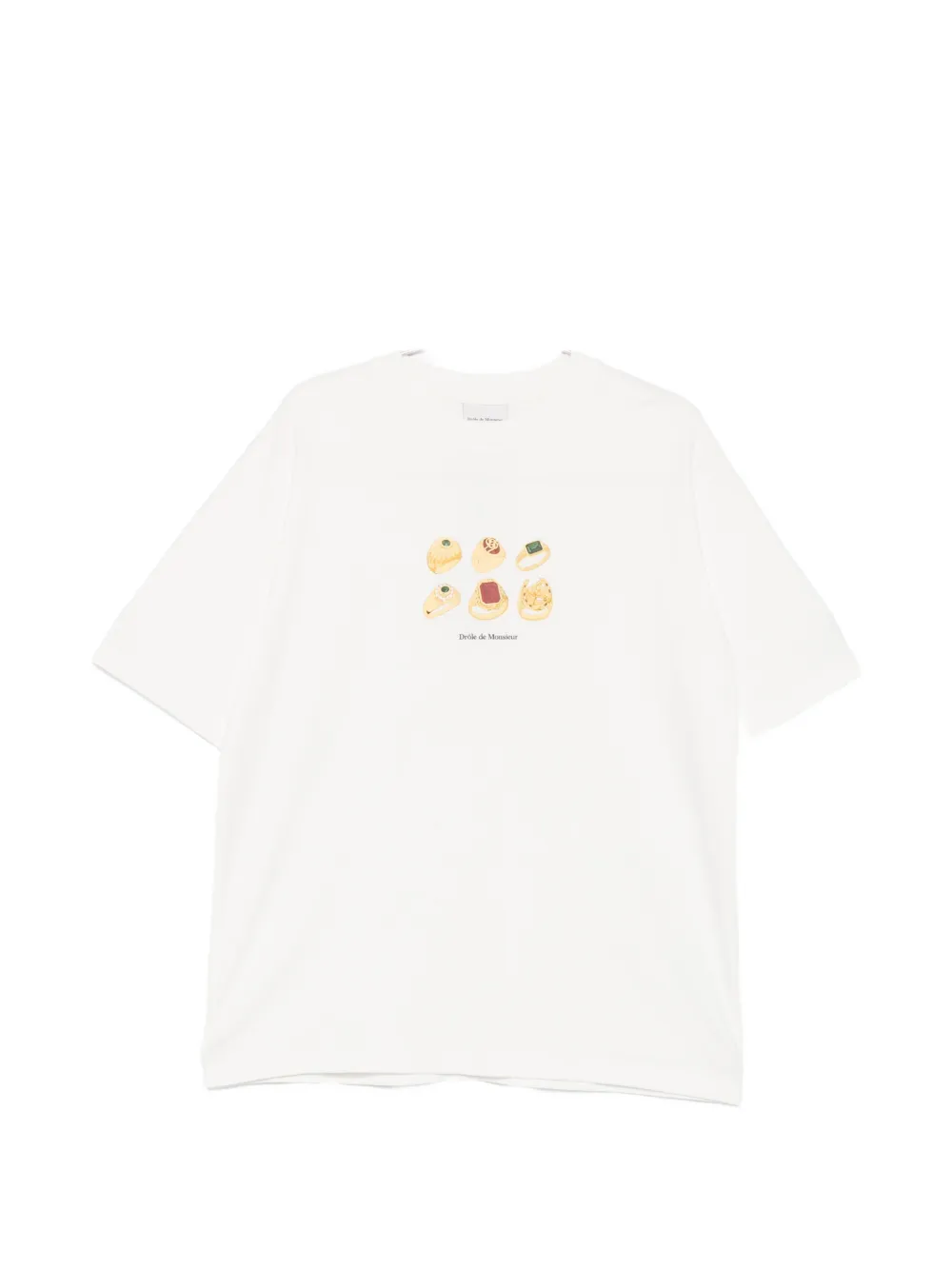 Drôle De Monsieur graphic-print T-shirt - Bianco