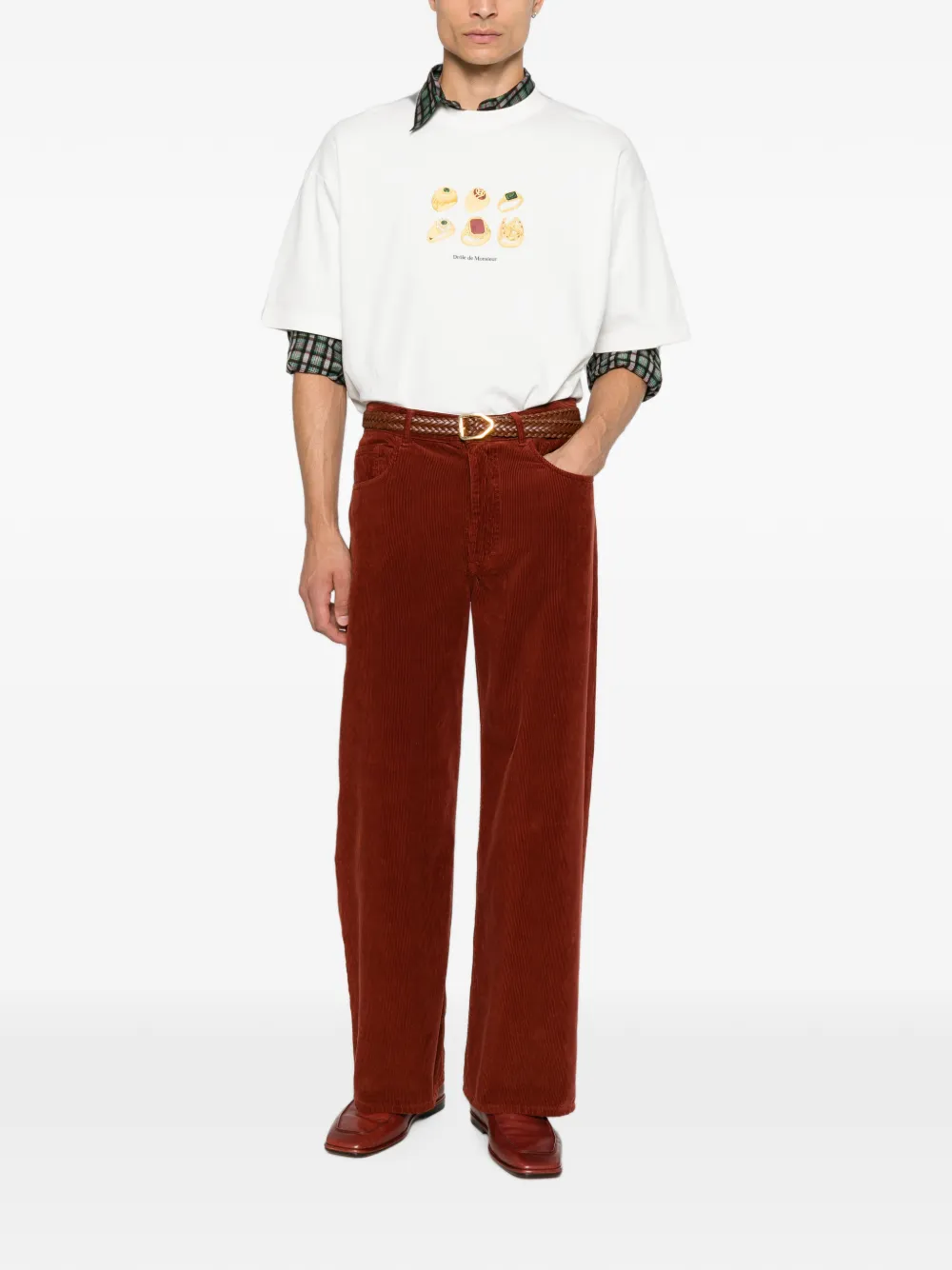 Drôle De Monsieur T-shirt met grafische print Wit