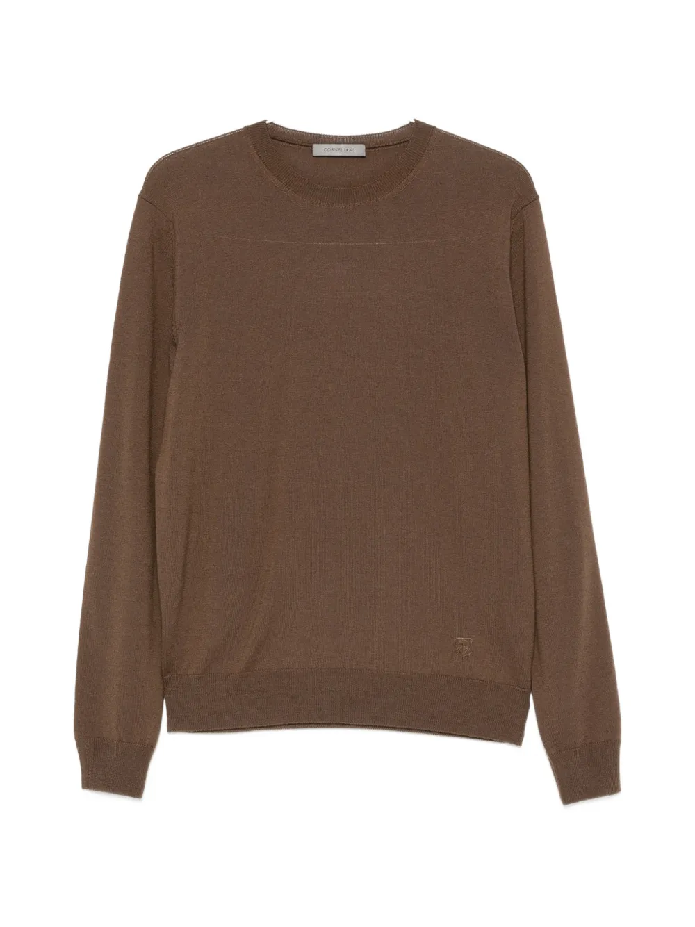 Corneliani crew-neck long-sleeve sweater - Marrone
