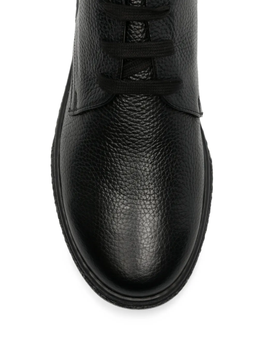 Corneliani grained leather desert boots Zwart