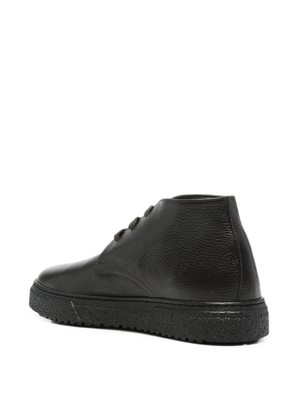 Corneliani grainy-leather boots Zwart