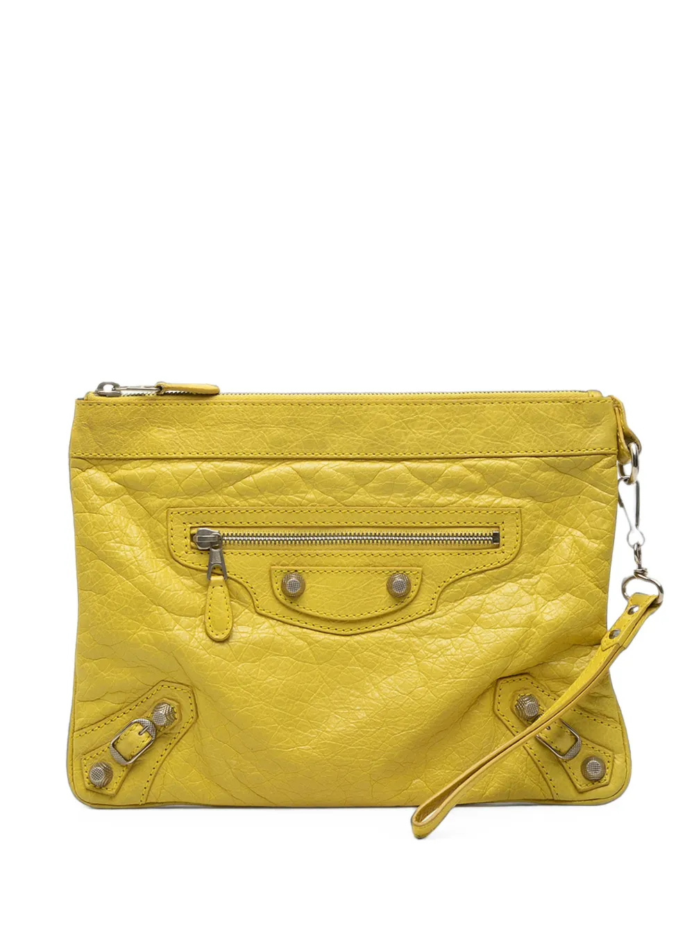 Balenciaga Pre-Owned Clutch a busta Motocross Giant 12 in pelle di agnello 2013 - Giallo