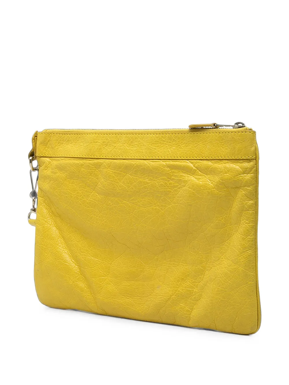 Balenciaga Pre-Owned 2013 Motocross Giant 12 Envelope lamsleren clutch Geel