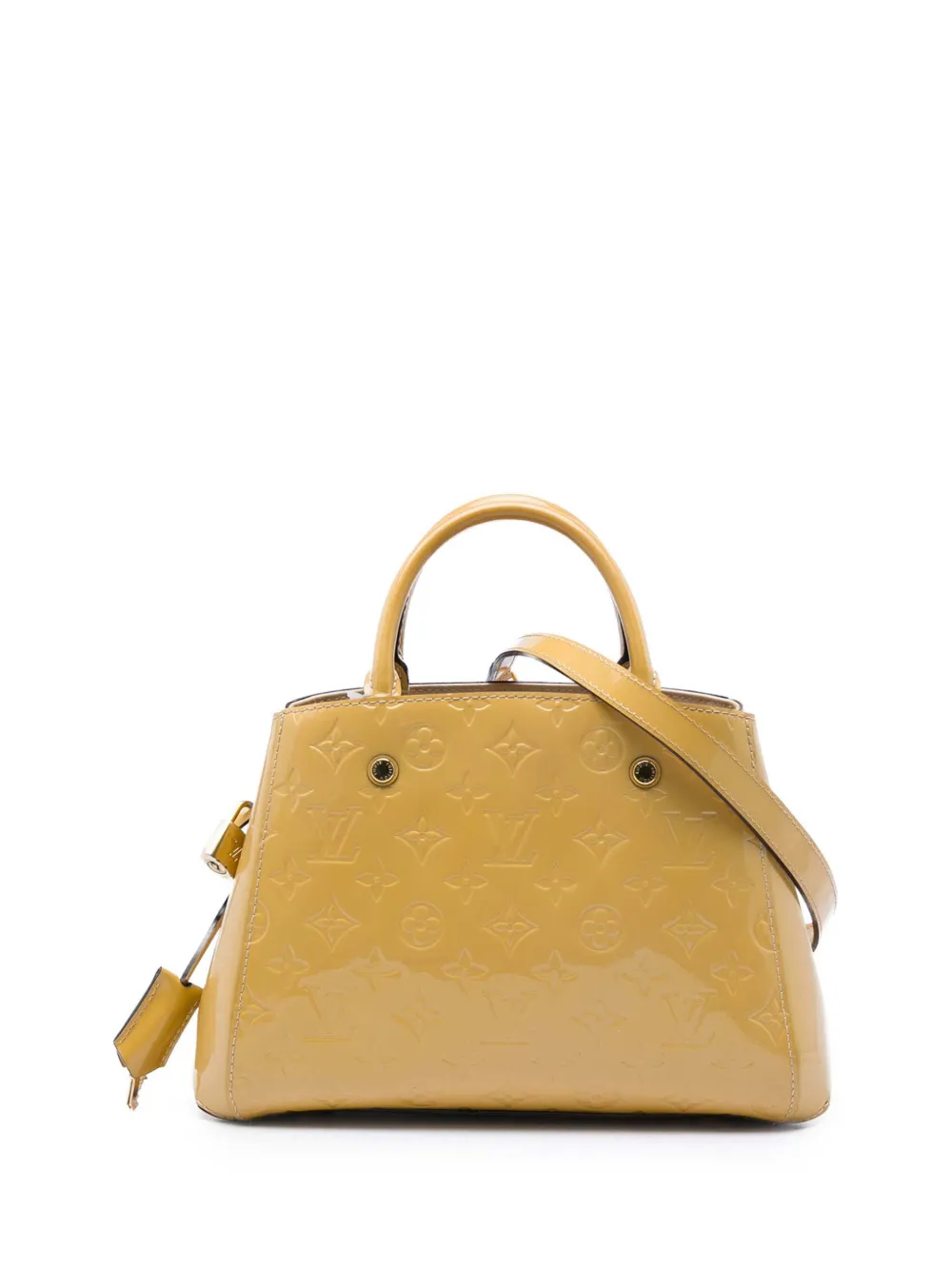 Louis Vuitton Pre-Owned 2015 Monogram Vernis Montaigne BB satchel - Toni neutri