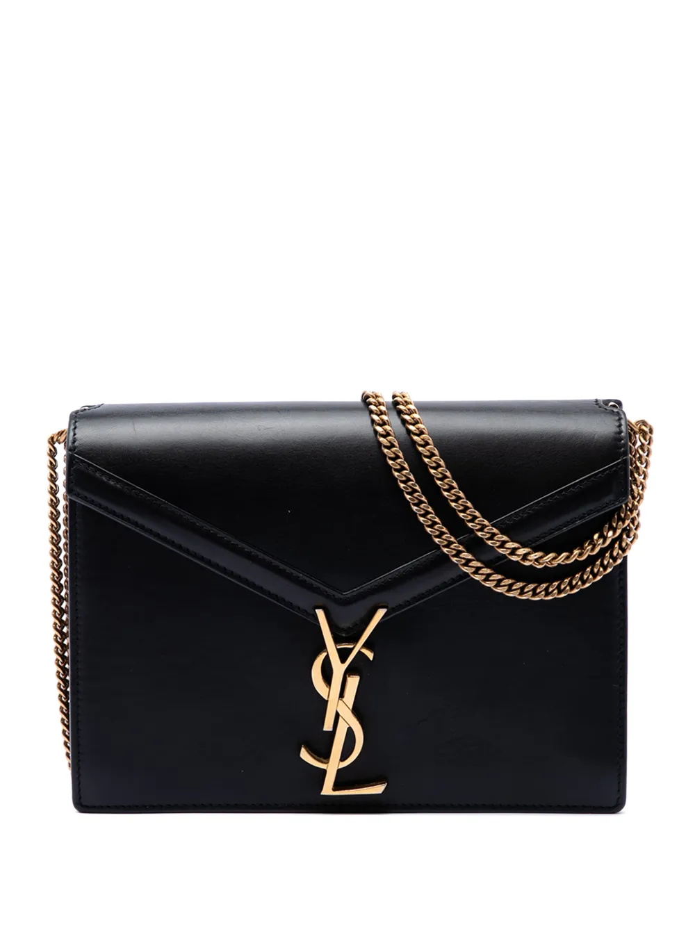 Saint Laurent Pre-Owned 2018 Cassandra Clasp Schultertasche aus glattem Kalbsleder mit Monogramm - Schwarz
