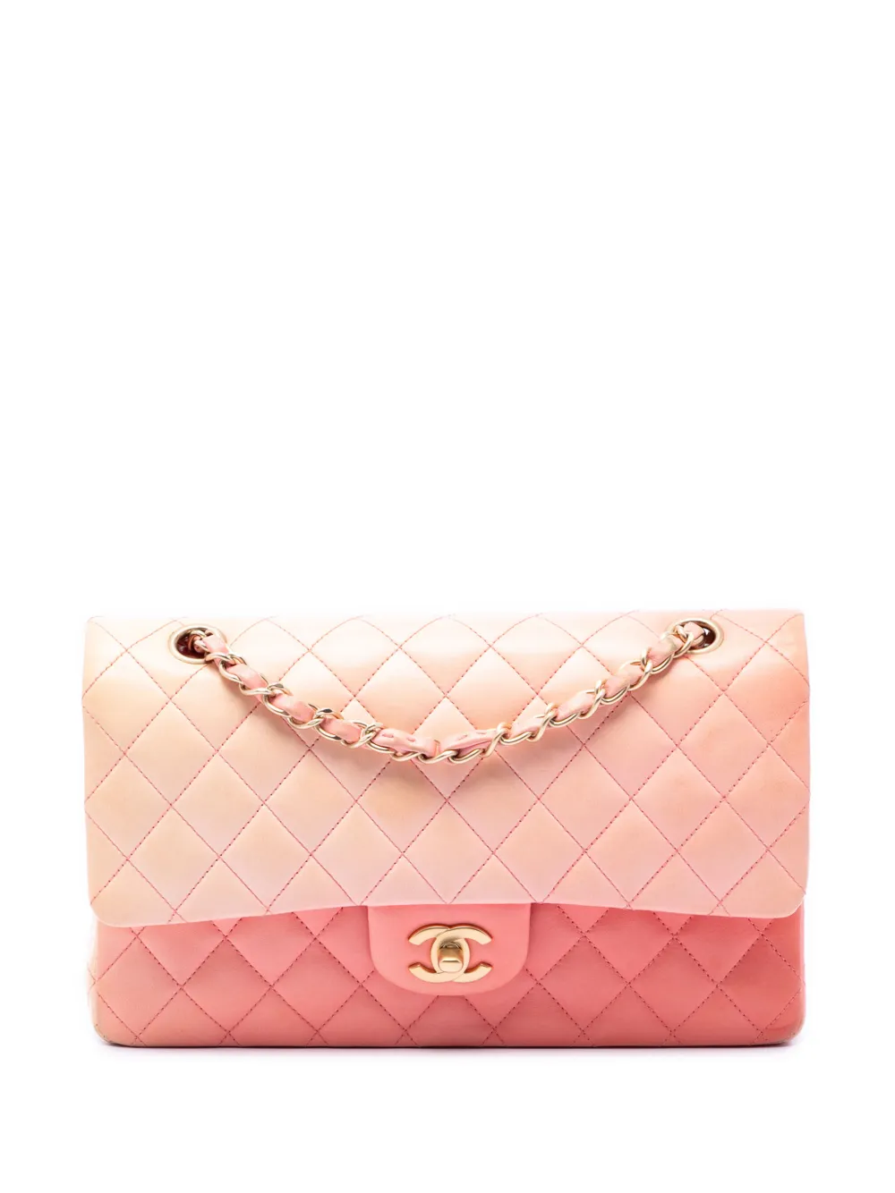 CHANEL Pre-Owned 2009-2010 Medium Classic Ombre Lambskin Double Flap shoulder bag - Rosa