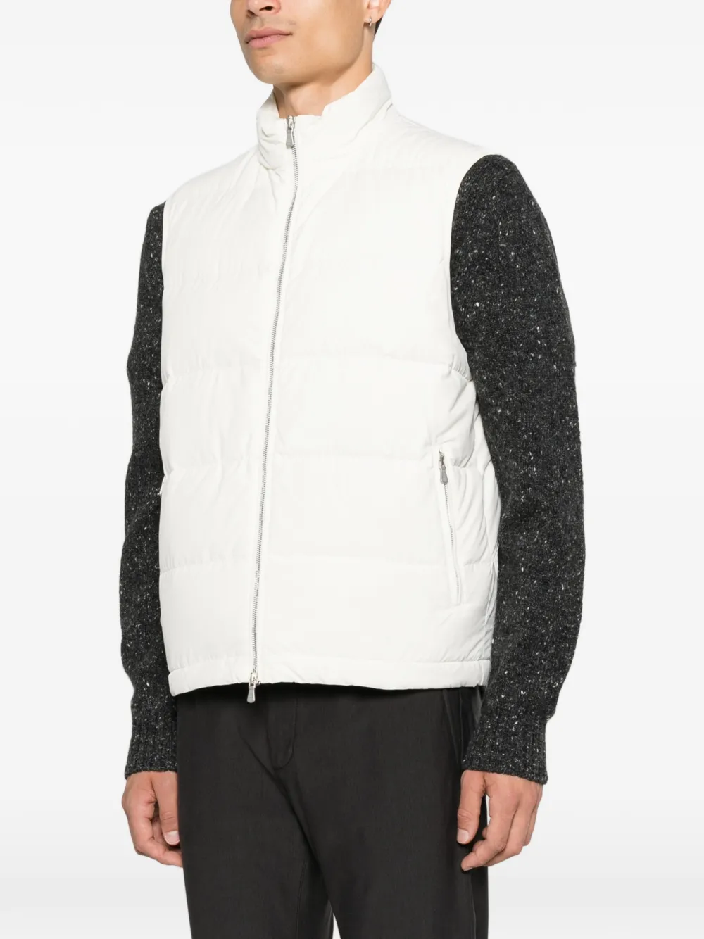 Eleventy Gewatteerde bodywarmer Wit