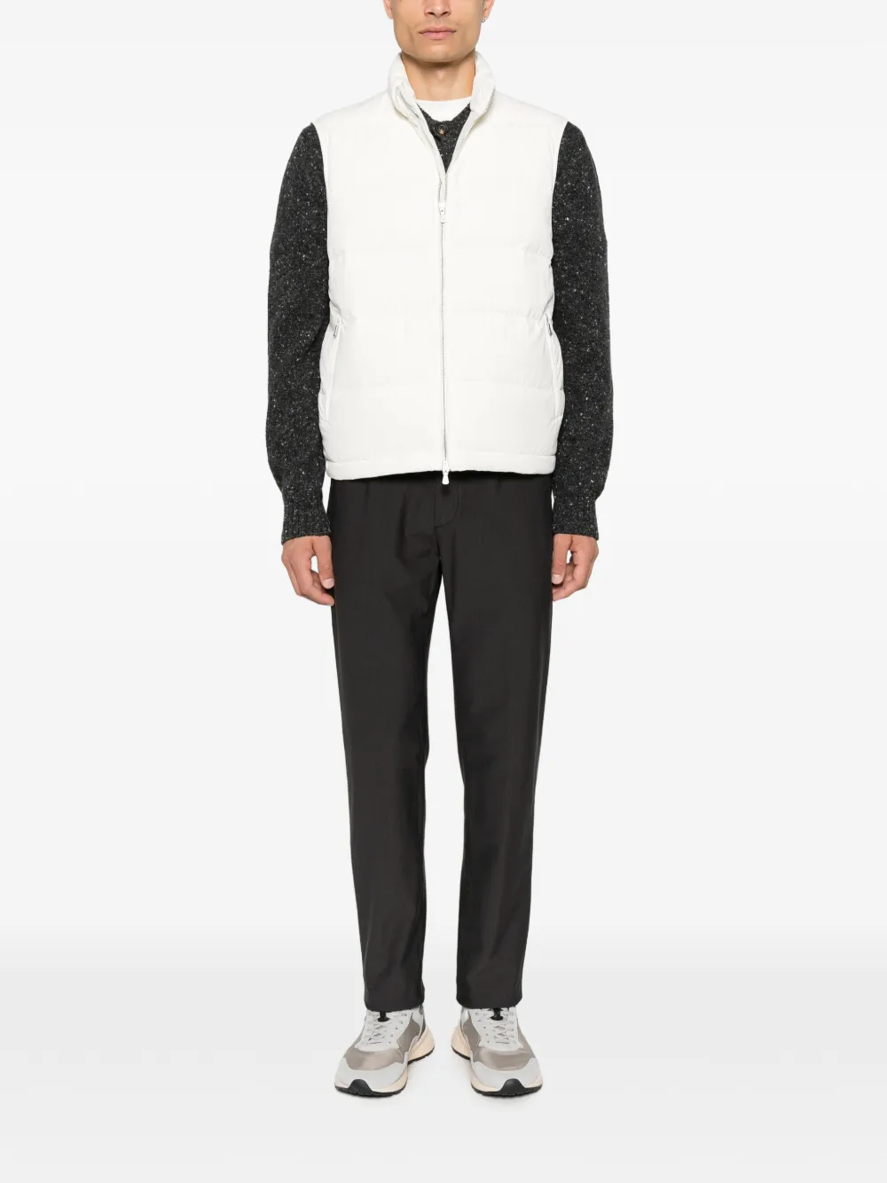 Eleventy Gewatteerde bodywarmer Wit