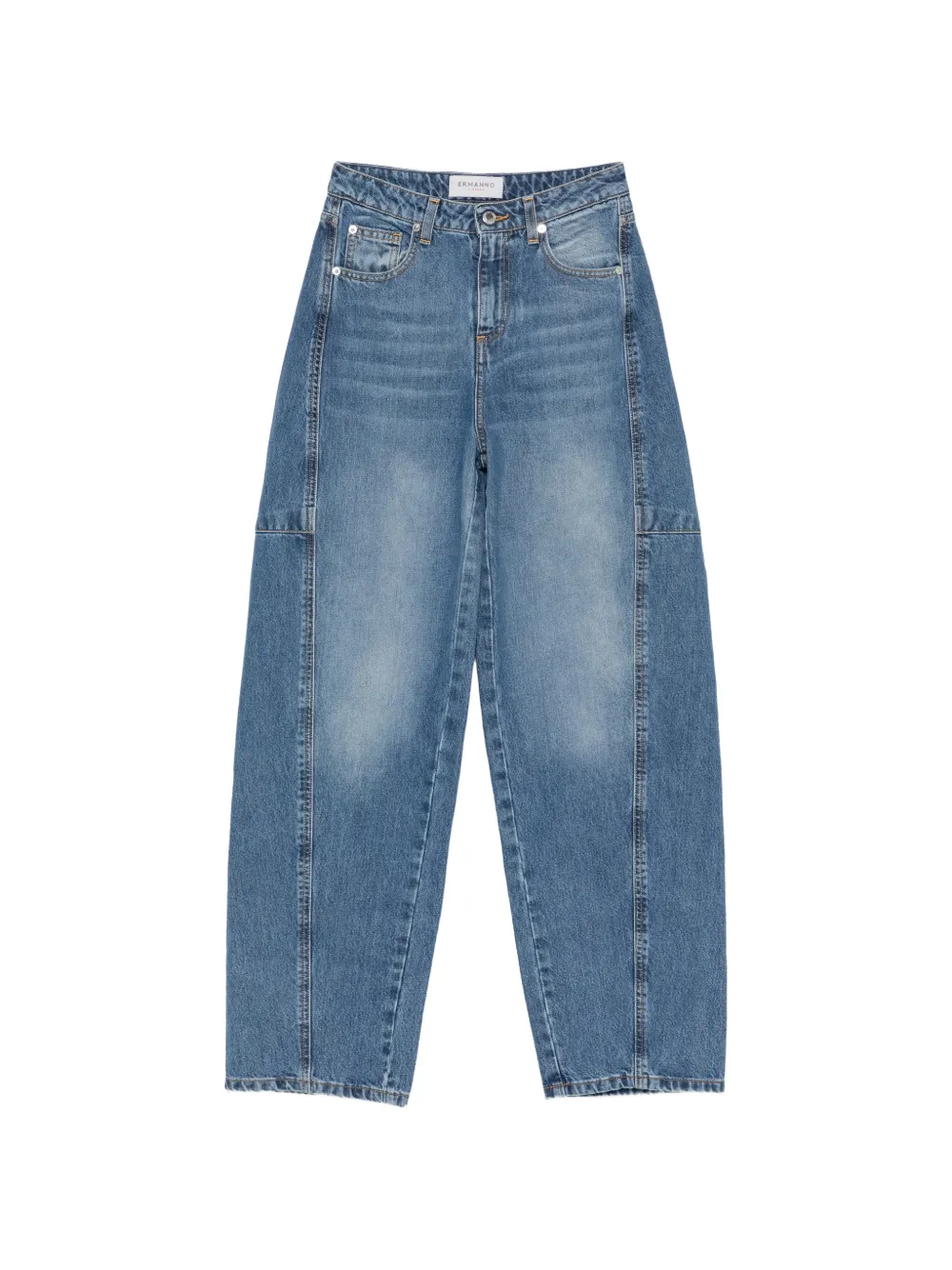 ERMANNO FIRENZE panelled faded-effect jeans - Bleu ERMANNO FIRENZE panelled faded-effect jeans - Bleu