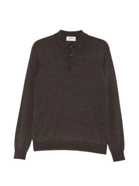 VELA SHOP long-sleeve knitted polo shirt