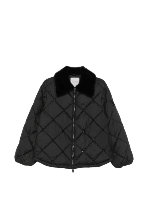 ERMANNO FIRENZE quilted faux-fur-collar jacket