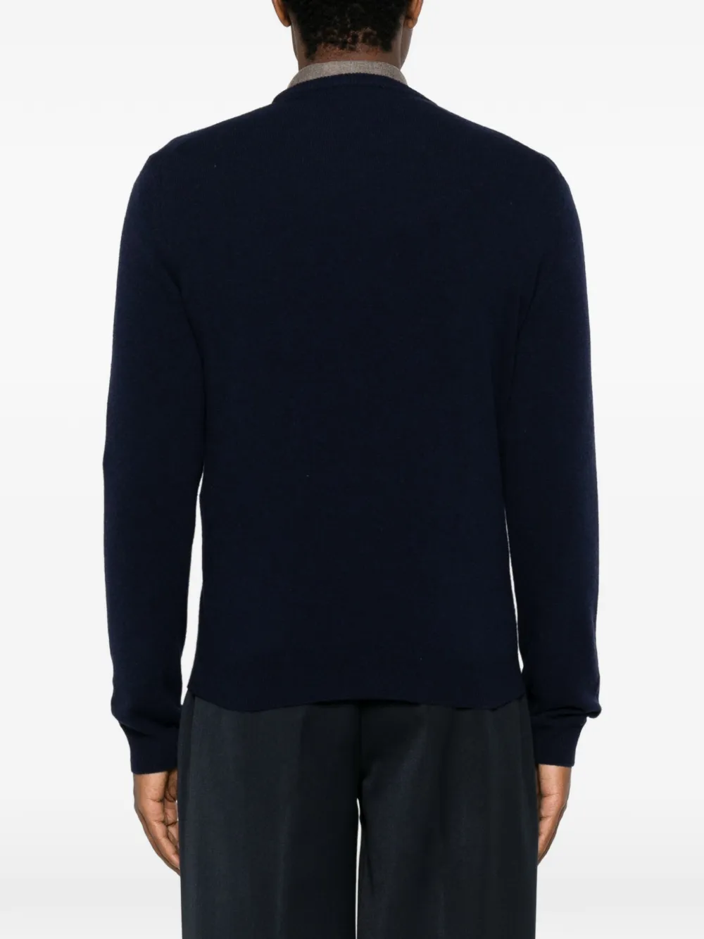 Heritage crew-neck knitted sweater Blauw