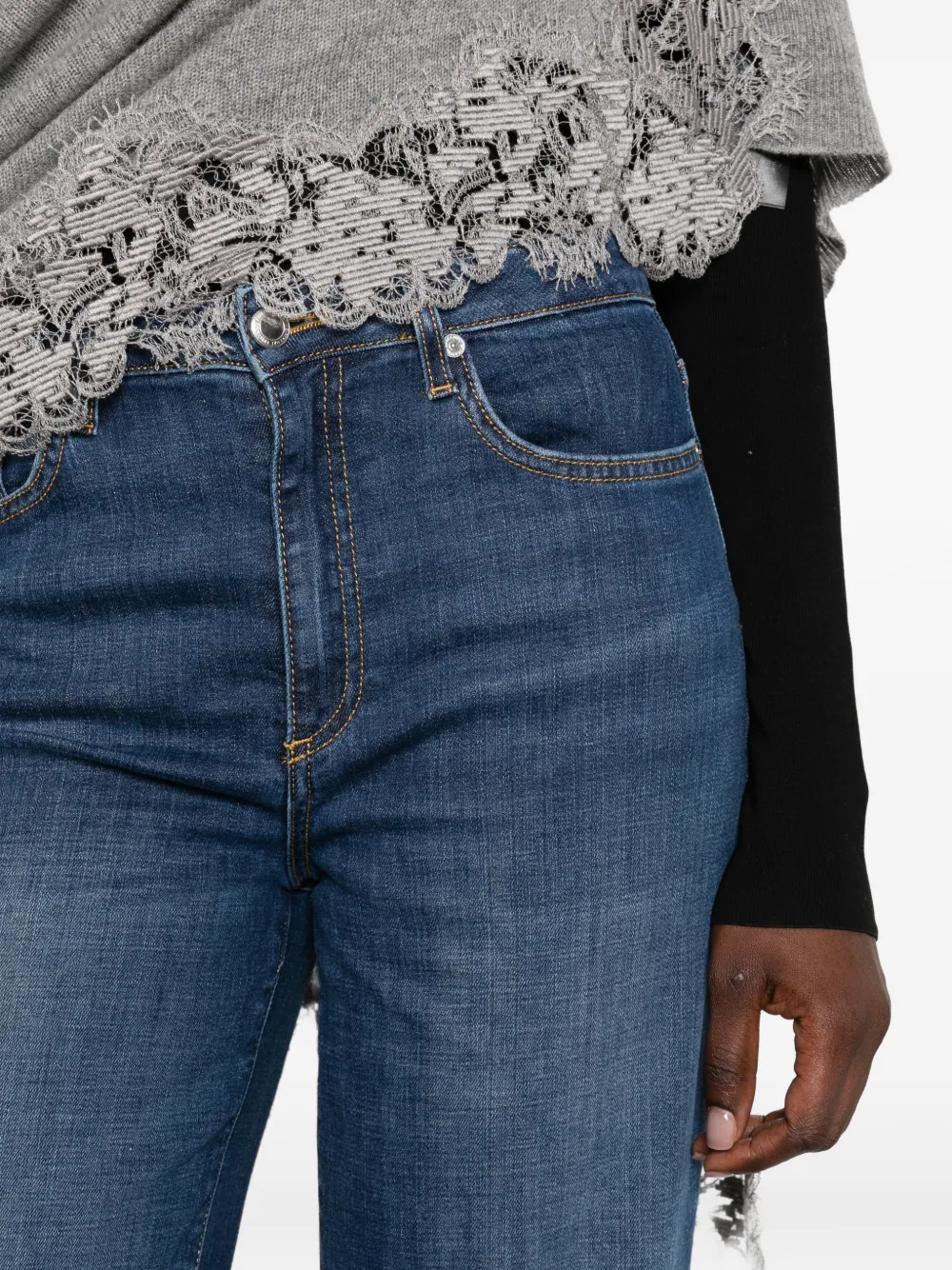 ERMANNO FIRENZE wide-leg jeans Blauw