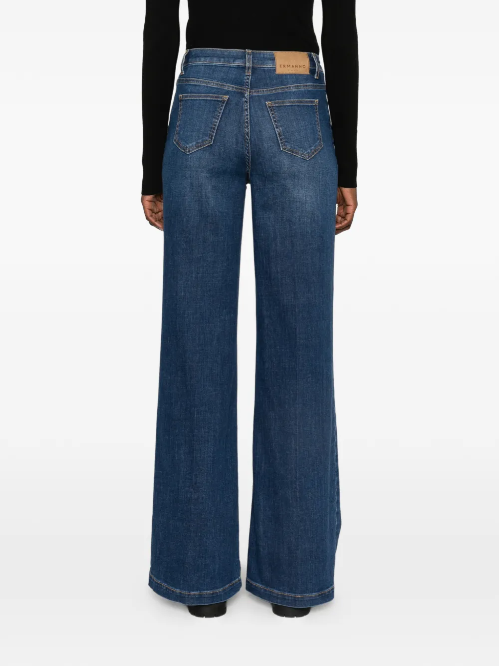 ERMANNO FIRENZE wide-leg jeans Blauw