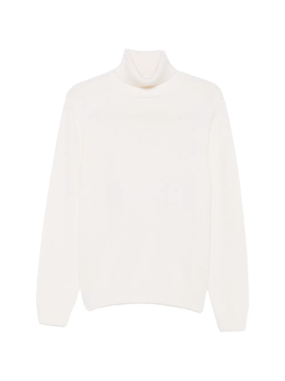 Heritage roll-neck ribbed-trim sweater - Tons neutres