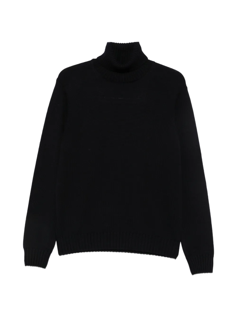 Heritage ribbed-knit roll-neck sweater - Bleu