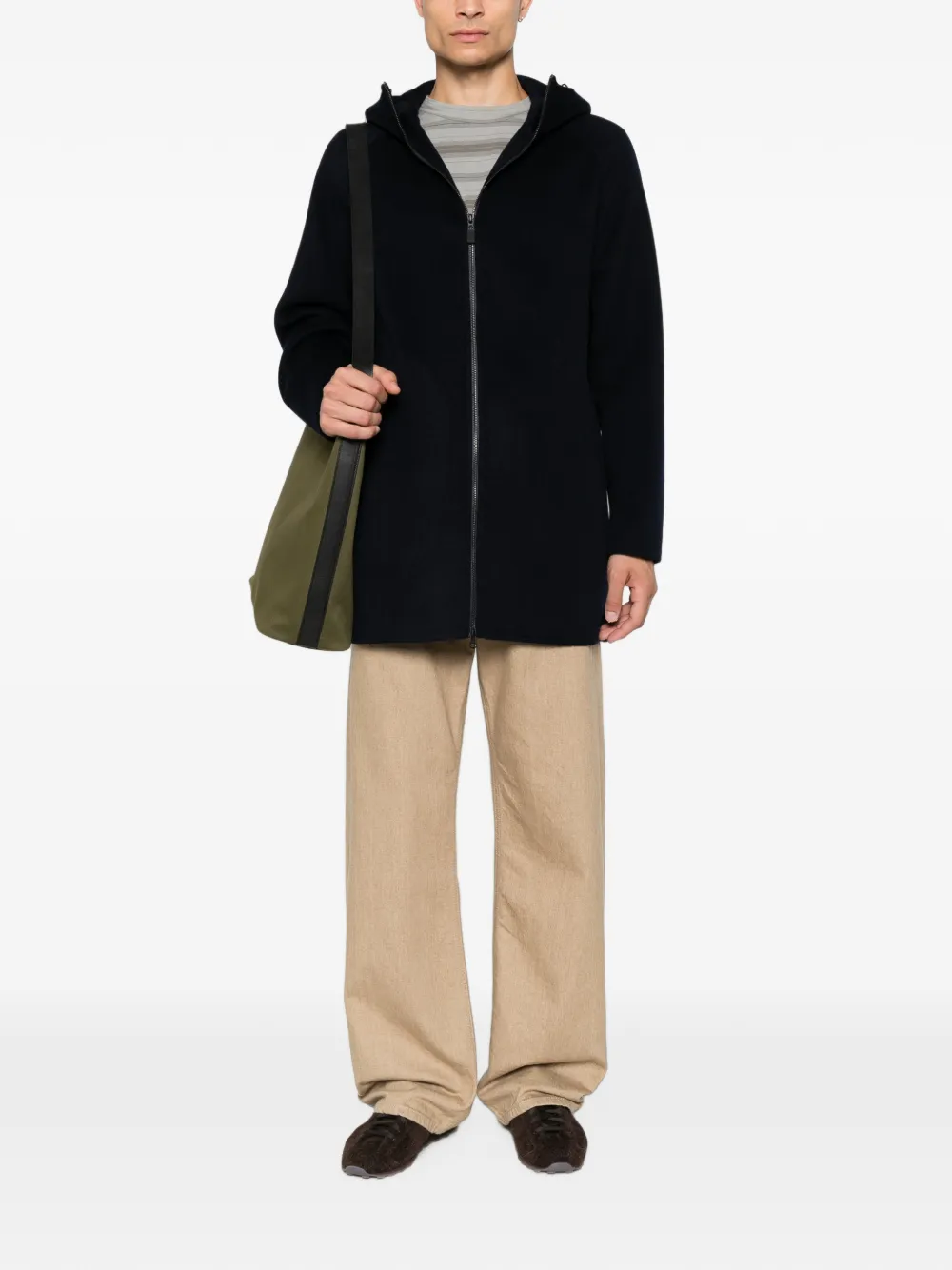 ASPESI Parka met capuchon en rits Blauw