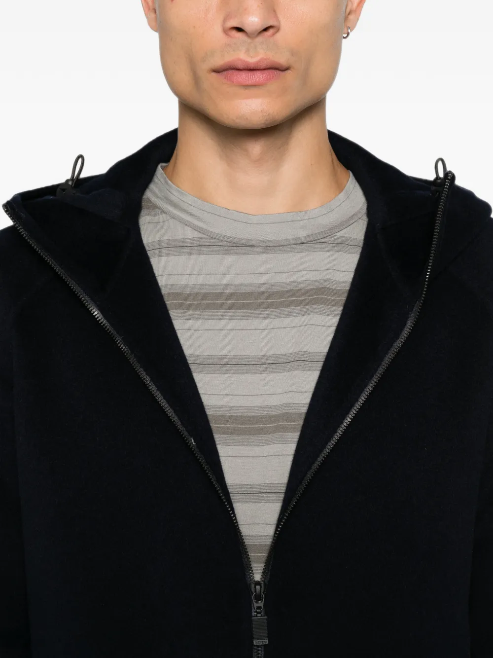 ASPESI Parka met capuchon en rits Blauw