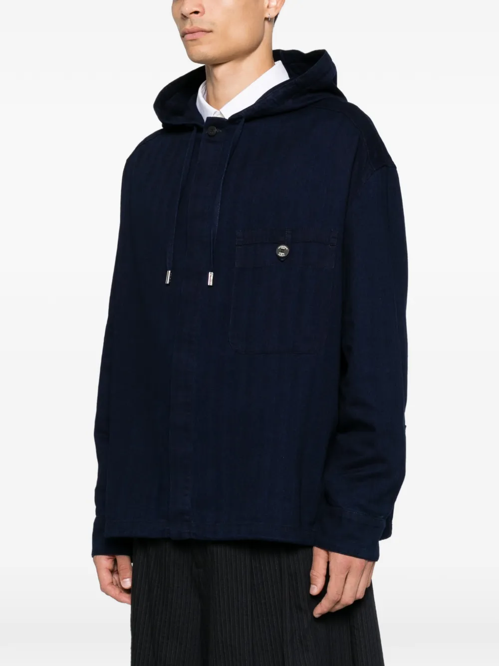 Jacquemus Overhemd met capuchon en borstzak Blauw