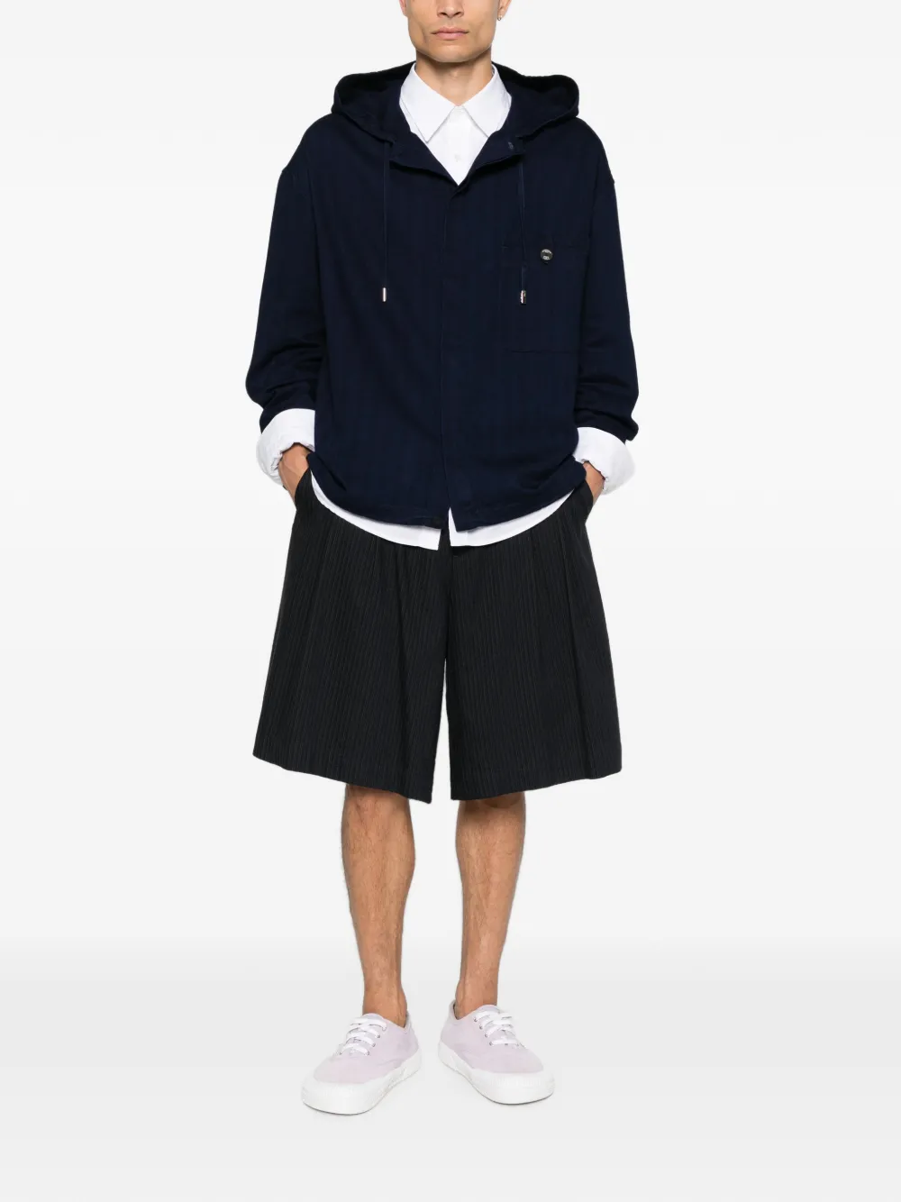 Jacquemus Overhemd met capuchon en borstzak Blauw