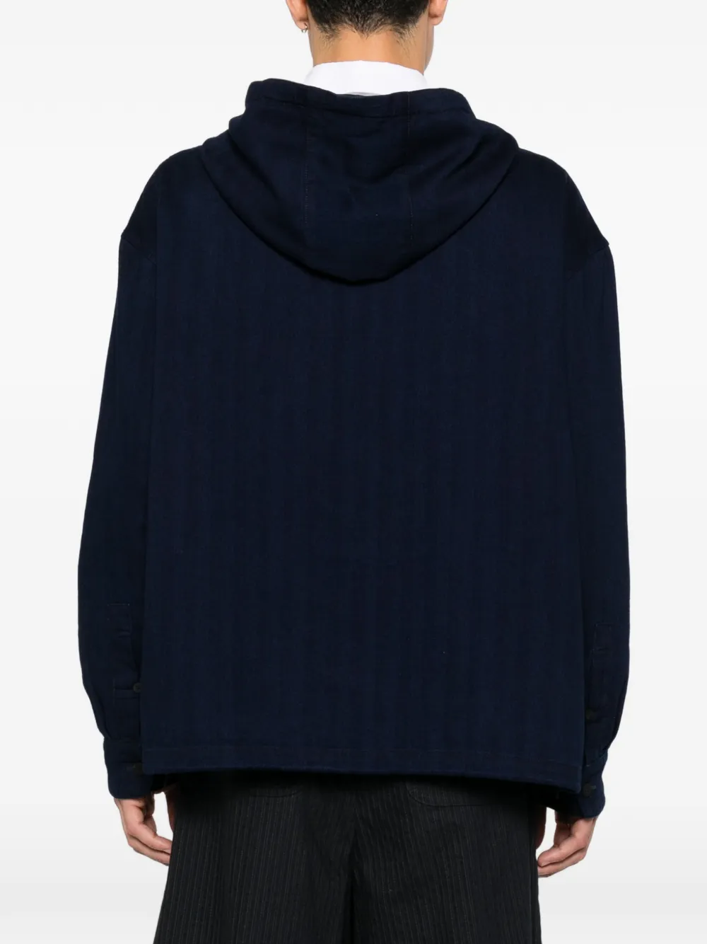 Jacquemus Overhemd met capuchon en borstzak Blauw