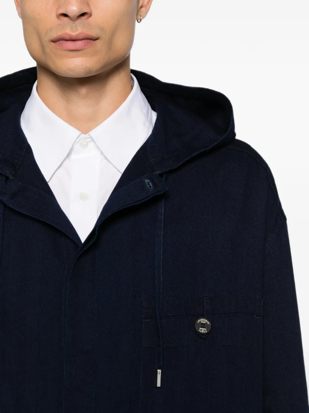Jacquemus Overhemd met capuchon en borstzak Blauw