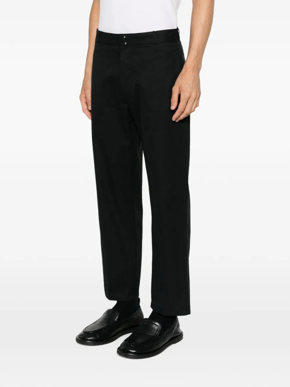 AMI Paris Straight broek met logopatch Zwart