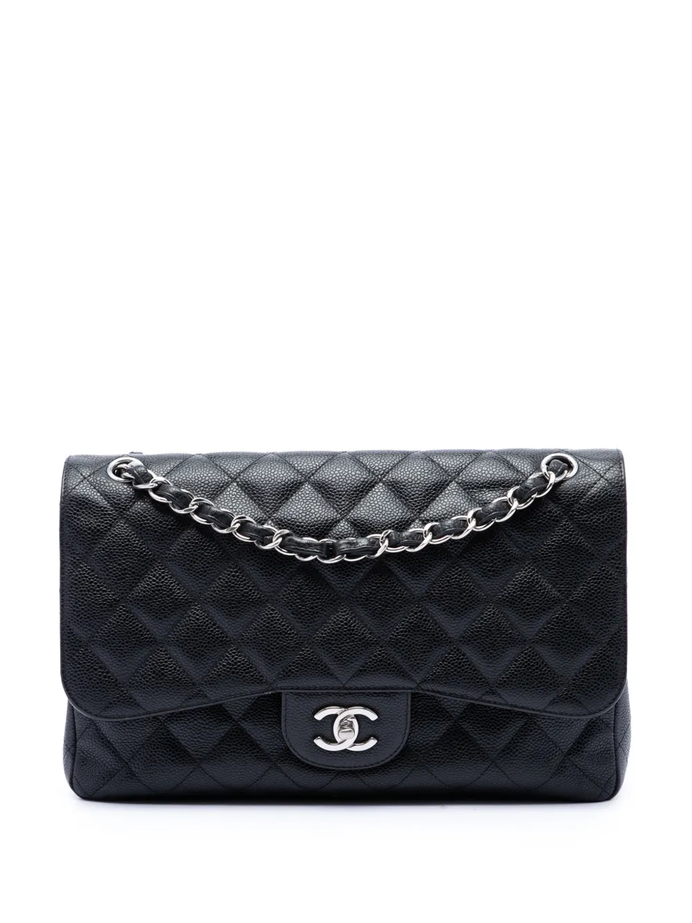 CHANEL Pre-Owned 2010-2011 Jumbo Classic Caviar Double Flap shoulder bag - Schwarz