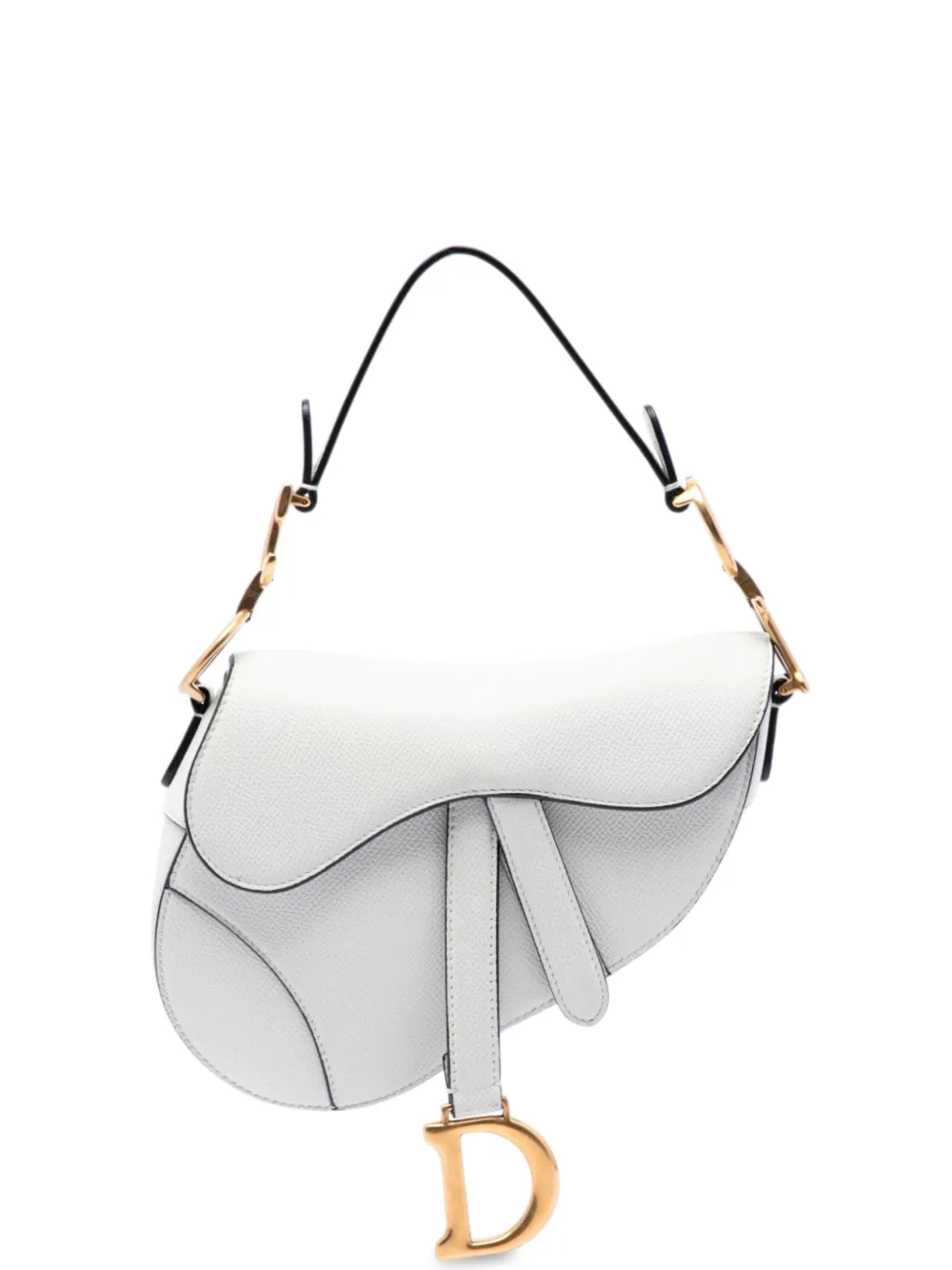 Christian Dior Pre-Owned 2020 Mini Grained Calfskin Saddle Bag satchel - Weiß