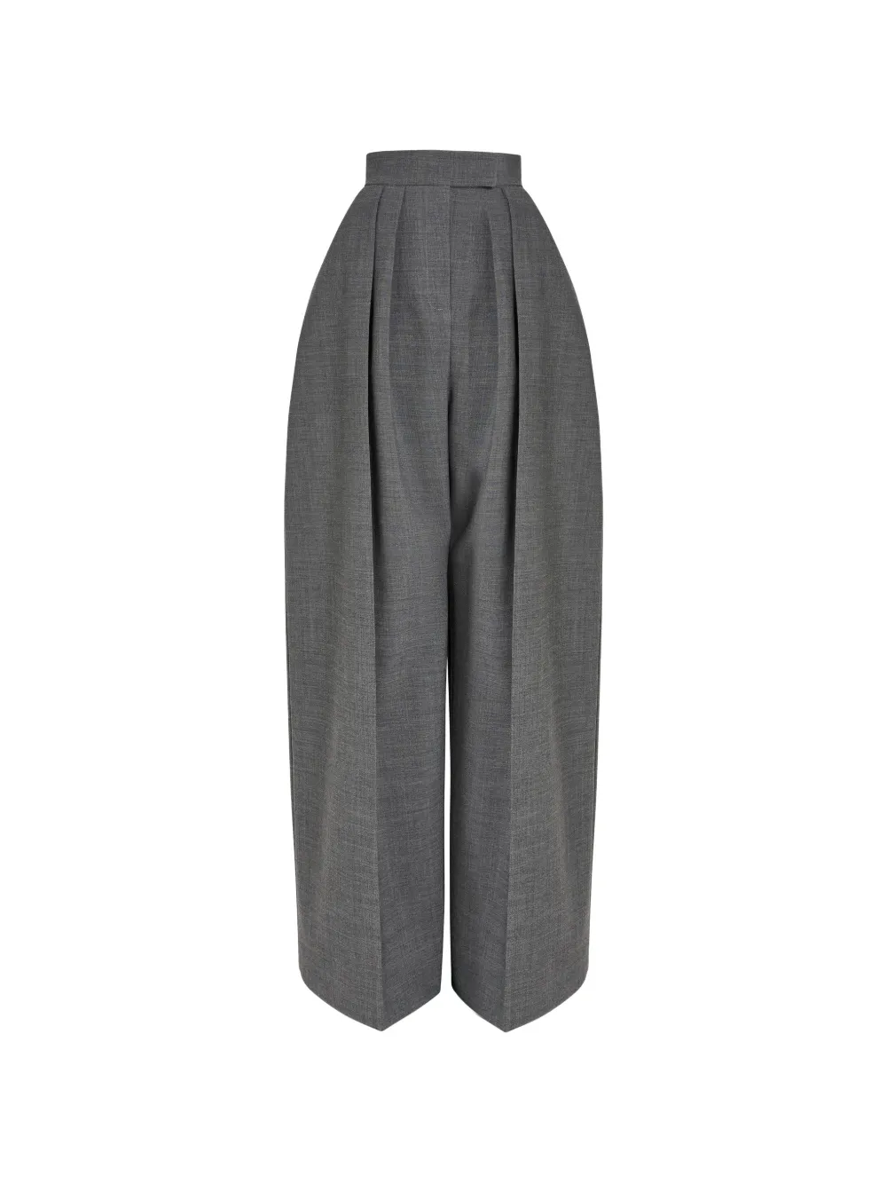 A.W.A.K.E. Mode Klassische Bundfaltenhose - Grau