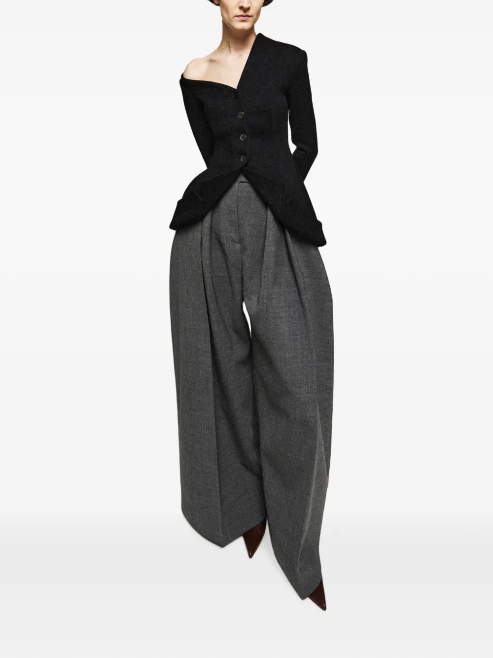 A.W.A.K.E. Mode Geplooide pantalon Grijs