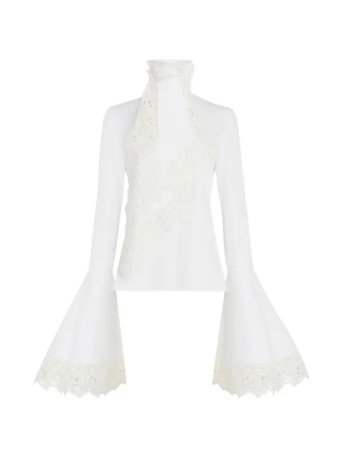 A.W.A.K.E. Mode jabot bell-sleeve top