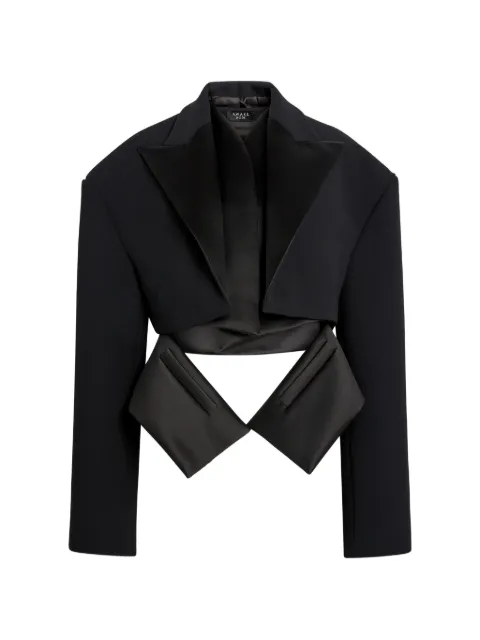 A.W.A.K.E. Mode oversized cropped tuxedo jacket