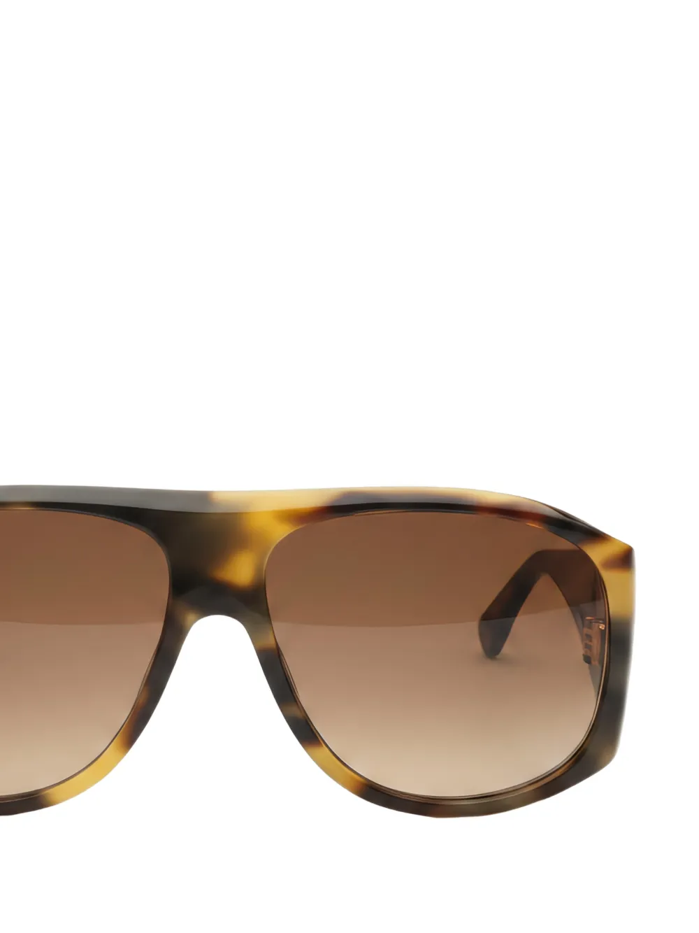 Chloé Eyewear Izia zonnebril met piloten montuur en schildpadschild design Bruin
