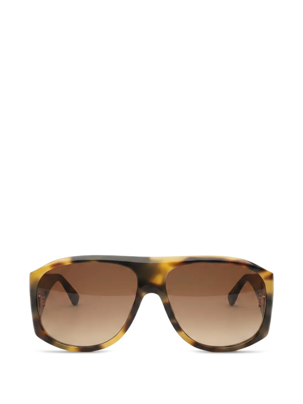 Chloé Izia tortoiseshell-effect pilot-frame sunglasses - Marrone