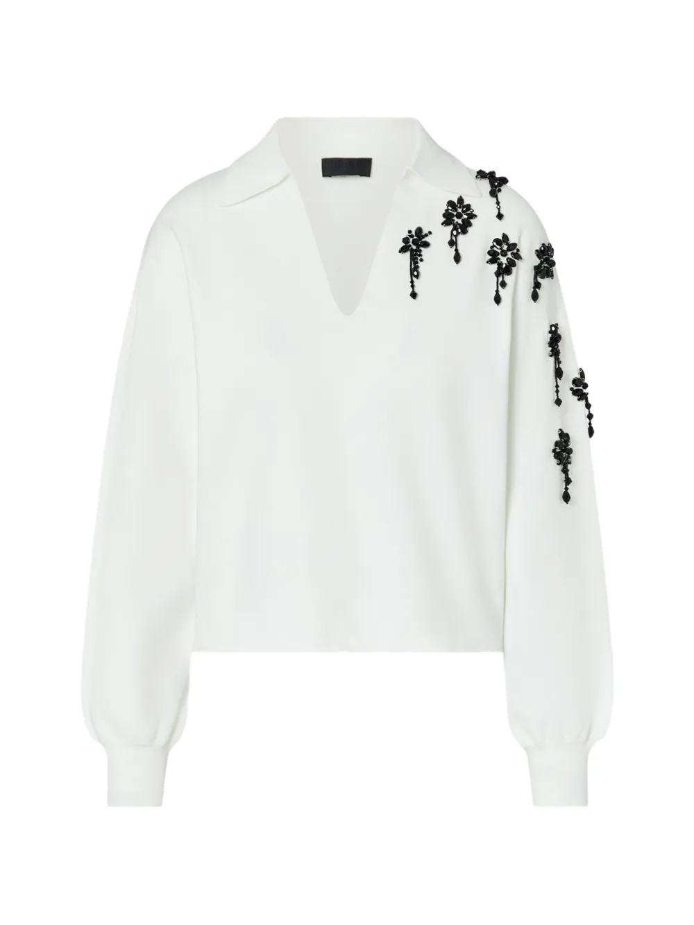 LIU JO sweater with jewel-embroidery - Bianco