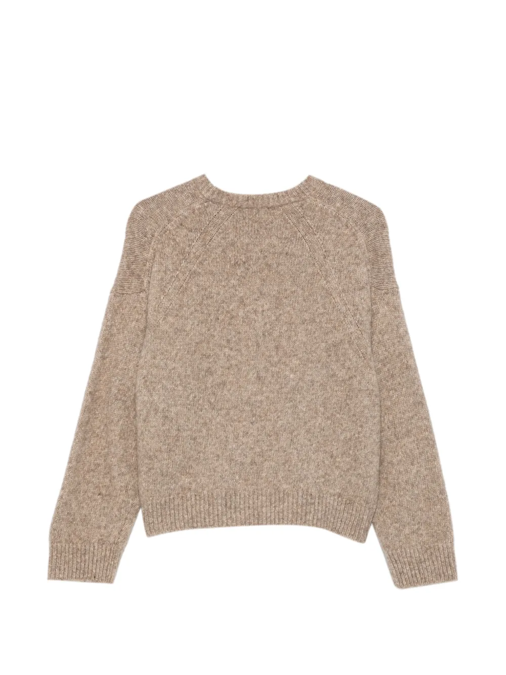 Alysi Soft Alpaca trui met ronde hals Beige
