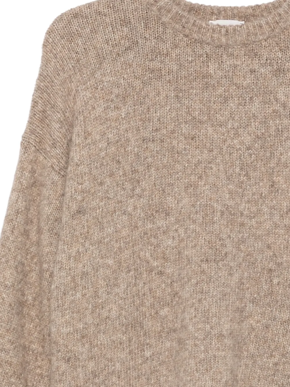 Alysi Soft Alpaca trui met ronde hals Beige
