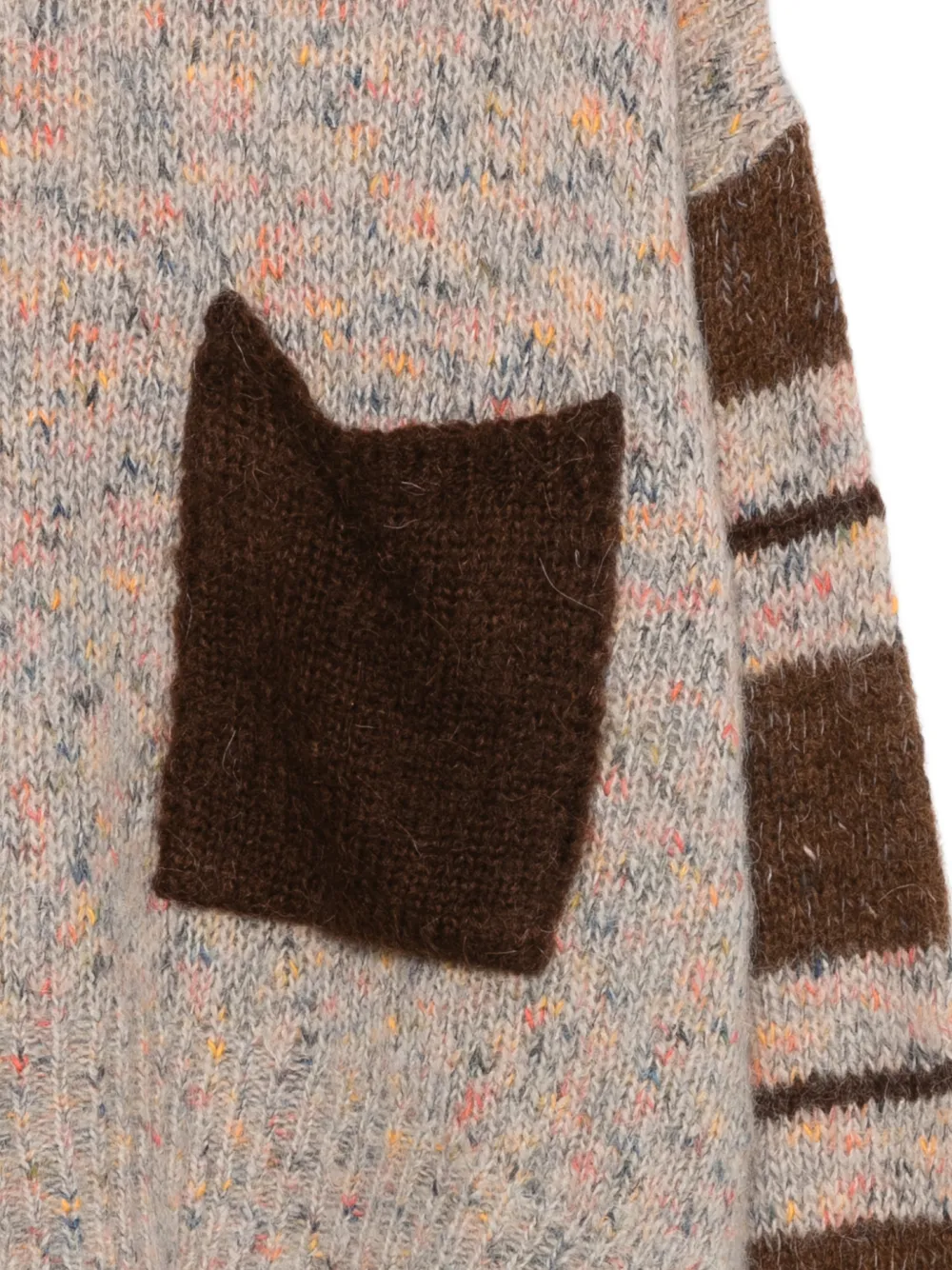 Alysi Fantasy Contrasti wollen trui Beige