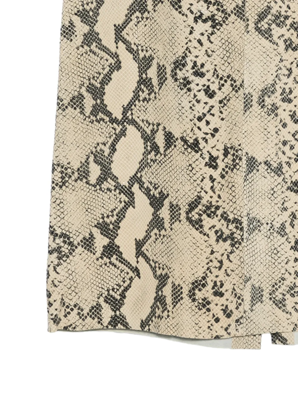 Alysi Elastische rok met python-effect Beige