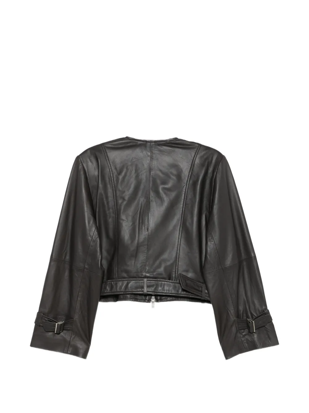 Alysi belted leather jacket Bruin