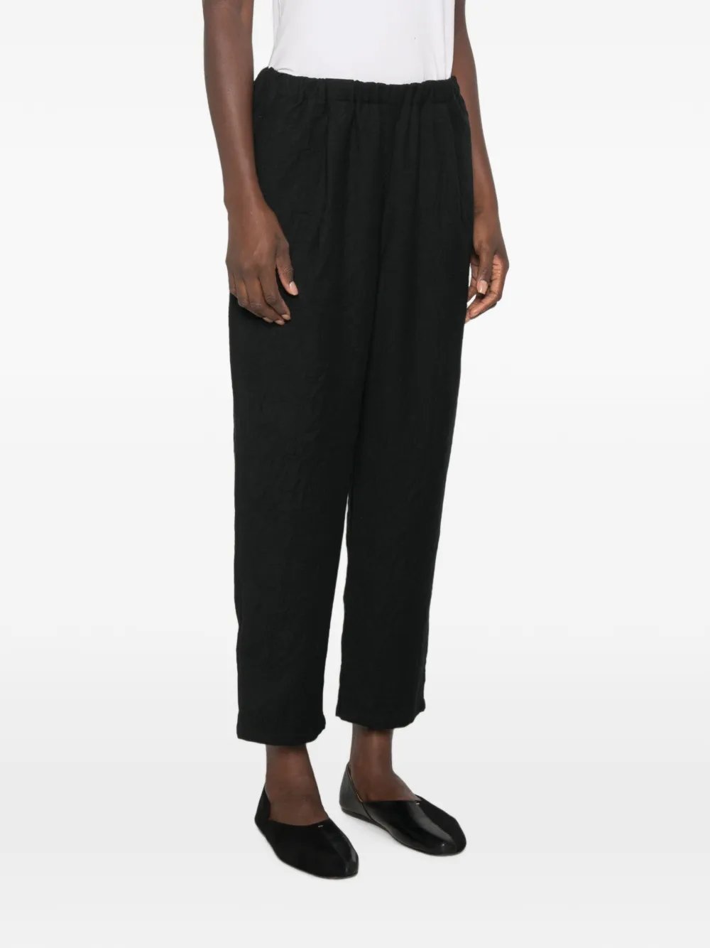 Apuntob Elastische broek met scheerwol Zwart