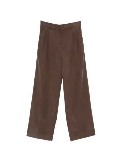 White Sand pleated wide-leg trousers