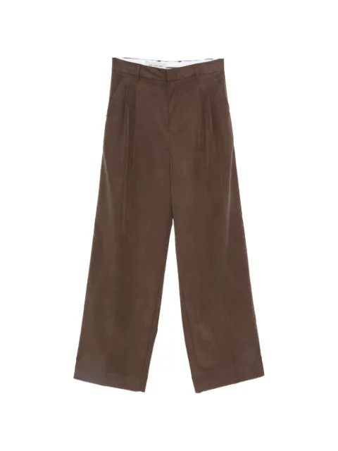 White Sand pleated wide-leg trousers