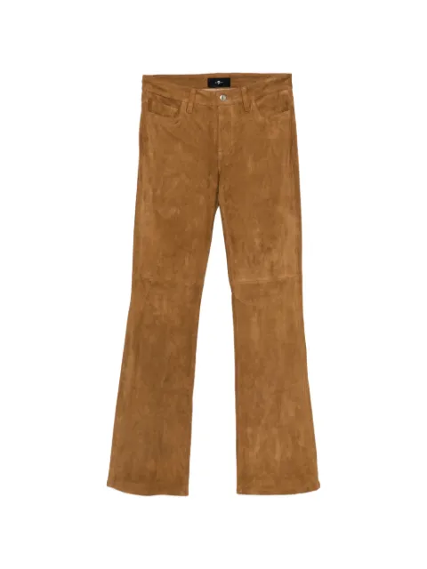 7 For All Mankind Dojo suede flared trousers