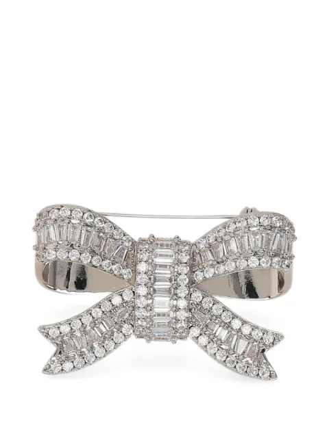 Self-Portrait crystal bow brooch