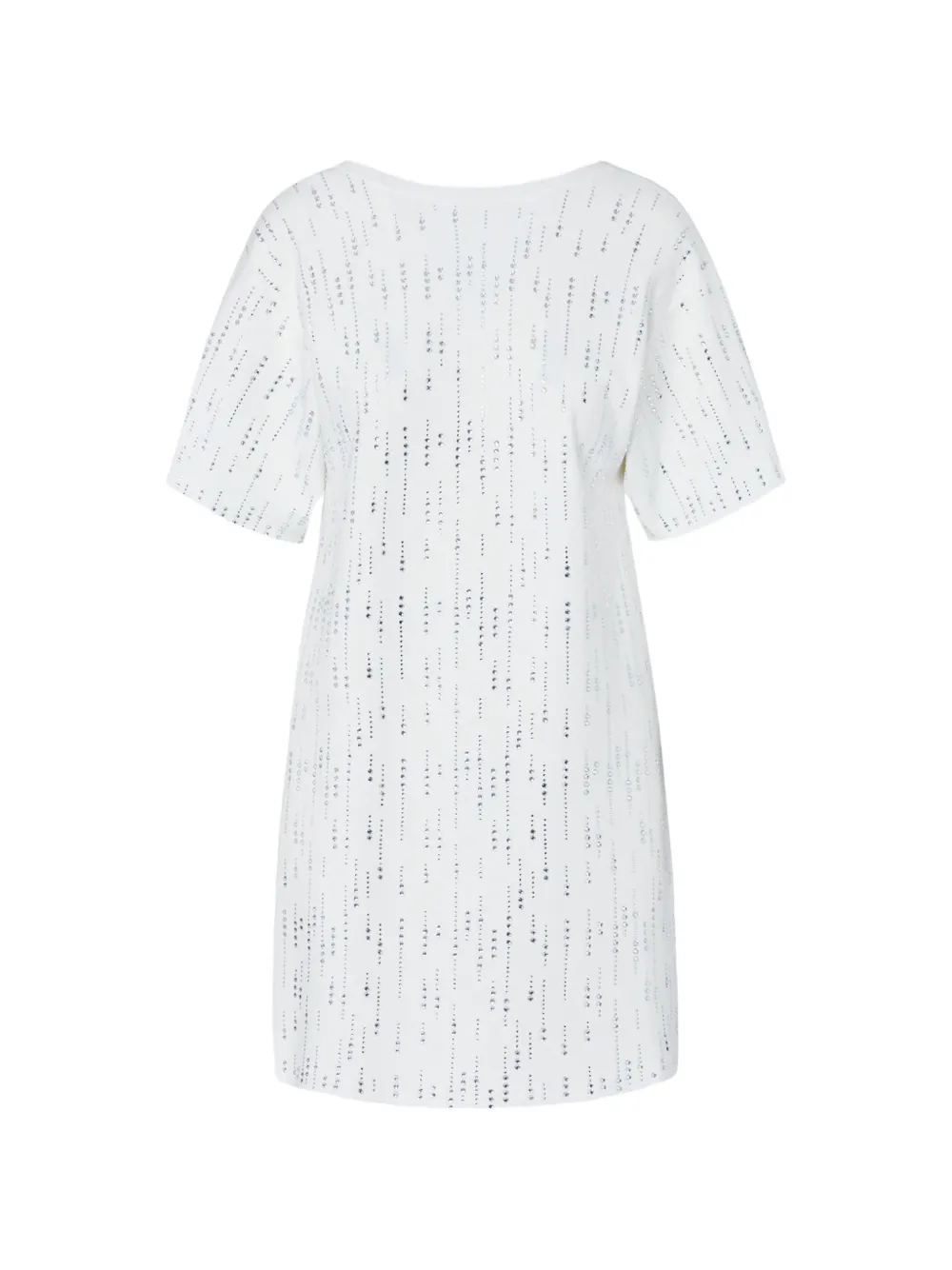 LIU JO knit dress with rhinestones - Bianco
